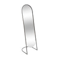 Miroir debout en métal avec cadre curvé - 30 x 10 x 140