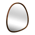Miroir en forme organique pour décoration intérieure en bois - 70 x 50 x 3