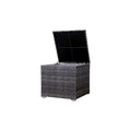 Coffre de rangement d'extérieur en résine tressée - 50 x 50 x 50